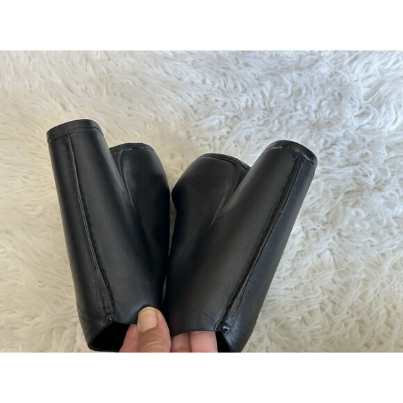 BALENCIAGA Women’s Size Size 6 (36) Black leather platform Mules Peep Toe Chunky - Picture 11 of 16